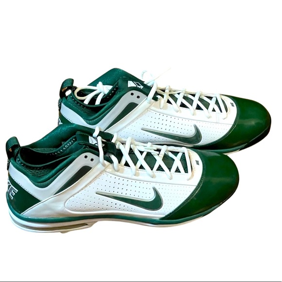 Nike Other - Men NIKE AIR MAX DIAMOND ELITE MTL shoe cleats spikes white green size 13.5 NEW